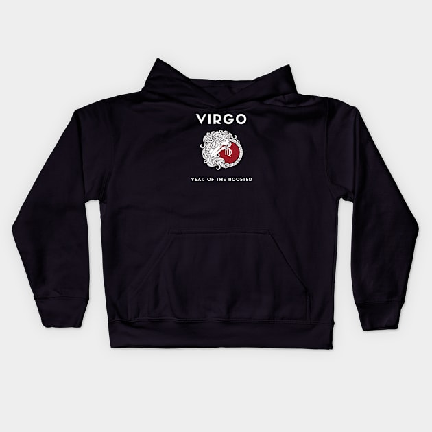 VIRGO / Year of the ROOSTER Kids Hoodie by KadyMageInk